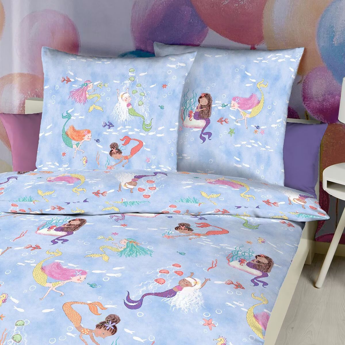 Kinder Biber Bettwäsche “Mermaids” 100×135 cm